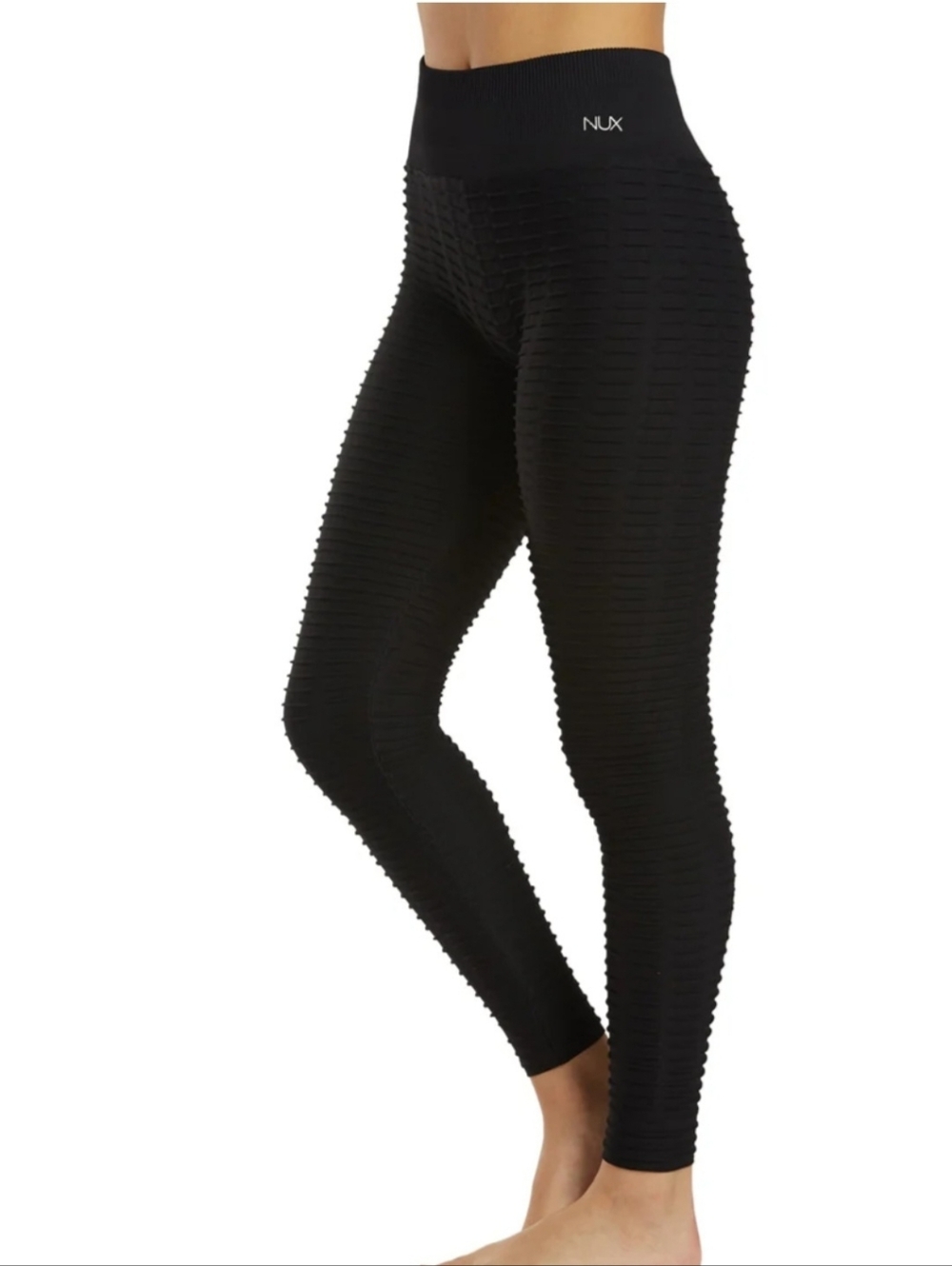 NUX Activewear JACK Jacquard Seamless Leggings - Black - Size L